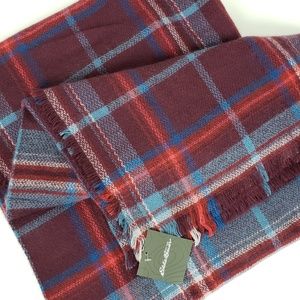 Eddie Bauer Red Plaid Blanket Scarf